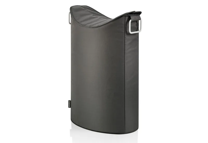 Wäschesack -FRISCO- Moderner Design Wäschesammler: Schmal & Funktional, Designer, Großzügig, Modernes Design, Flexibel, 65 Liter by Blomus in Schwarz – product photo