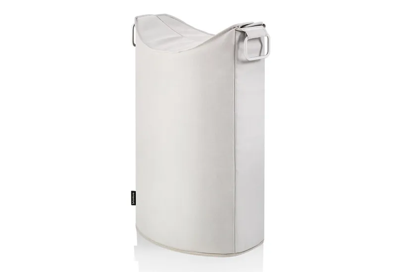 Wäschesack -FRISCO- Moderner Design Wäschesammler: Schmal & Funktional, Designer, Großzügig, Modernes Design, Flexibel, 65 Liter von Blomus in Beige – Produktfoto