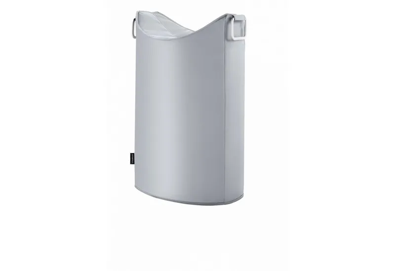 Wäschesack -FRISCO- Moderner Design Wäschesammler: Schmal & Funktional, Designer, Großzügig, Modernes Design, Flexibel, 65 Liter von Blomus in Grau – Produktfoto