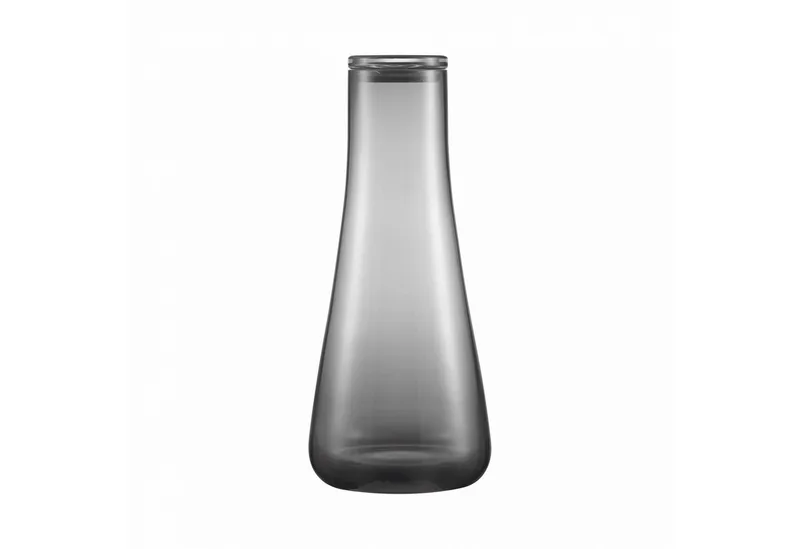 Wasserkaraffe -BELO- Designer-Wasserkaraffe aus mundgeblasenem Glas, Hochwertig, 1200 ml, mundgeblasen, Spülmaschinengeeignet von Blomus in Grau – Produktfoto