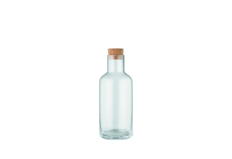 Wasserkaraffe -HYDRA- Karaffe aus Glas, mit Korkdeckel, Wasserkrug, (1x Karaffe inkl. Korkdeckel), mundgeblasenes Glas, verschiedene Größen, raffinierte Eleganz van Blomus in Weiß – productfoto