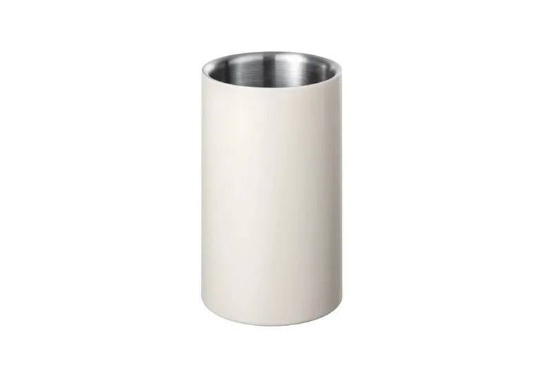 Wein- und Sektkühler -EASY- Flaschenkühler: Doppelwandiger Edelstahl für kühle Getränke, Edelstahl, Doppelwandig, Weinkühler, 19,5x12 cm by Blomus in Beige – product photo