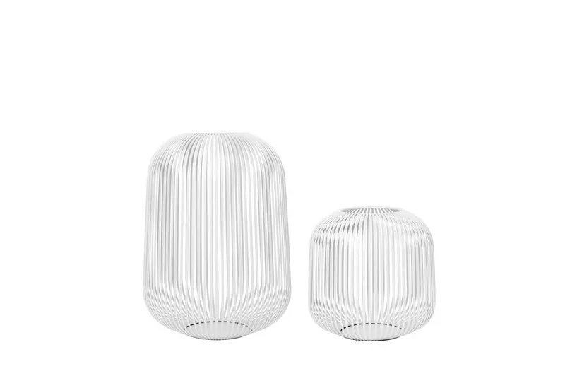 Windlicht -LITO- 2er Set Laterne, Windlicht, Kerzenhalter (SET, 2 St., SIZE M,L), pulverbeschichtete Stahlstreben by Blomus in Weiß – product photo