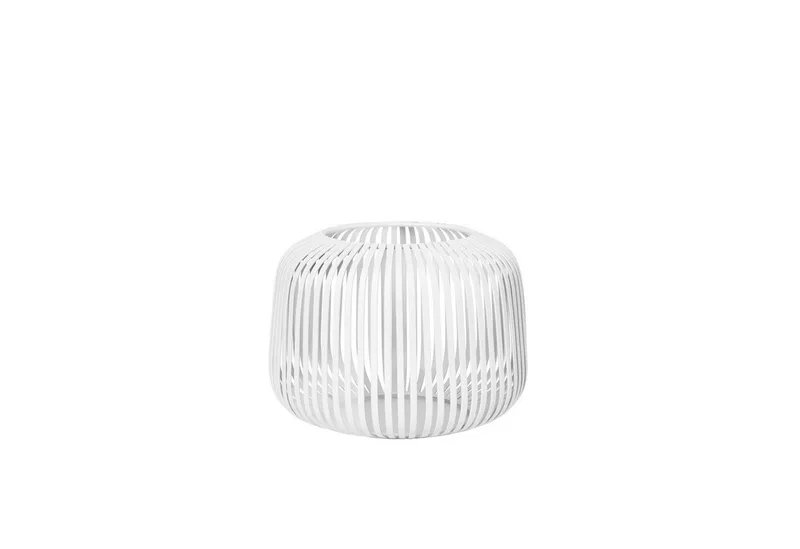 Windlicht -LITO- Laterne, Windlicht, Kerzenhalter: Modernes Design (SIZE XS, 1 St), pulverbeschichtete Stahlstreben von Blomus in Weiß – Produktfoto