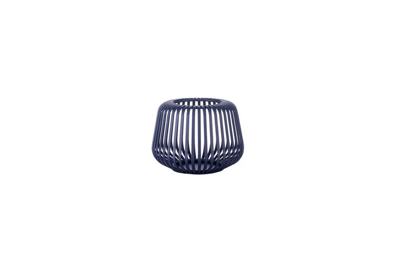 Windlicht -LITO- Laterne, Windlicht, Kerzenhalter: Modernes Design (1 St., inkl. innenliegendem Glaszylinder) von Blomus in Blau – Produktfoto