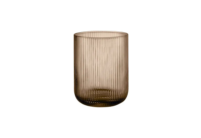 Windlicht -VEN- Mundgeblasenes Windlicht: Zeitloses Design aus gefärbtem Glas, Handgefertigt, Mundgeblasen, Unikat, Modernes Design, Zeitlose Eleganz de Blomus en Braun – photo du produit