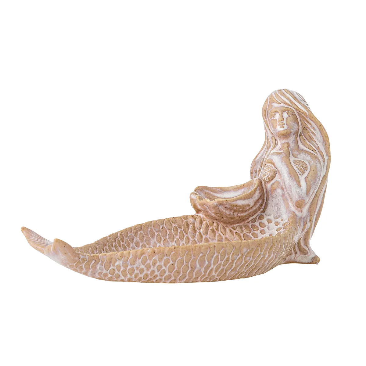 Abitha Skål, Natur, Stentøj, L19,5xH10xW8,5 cm fra Bloomingville – produktbillede