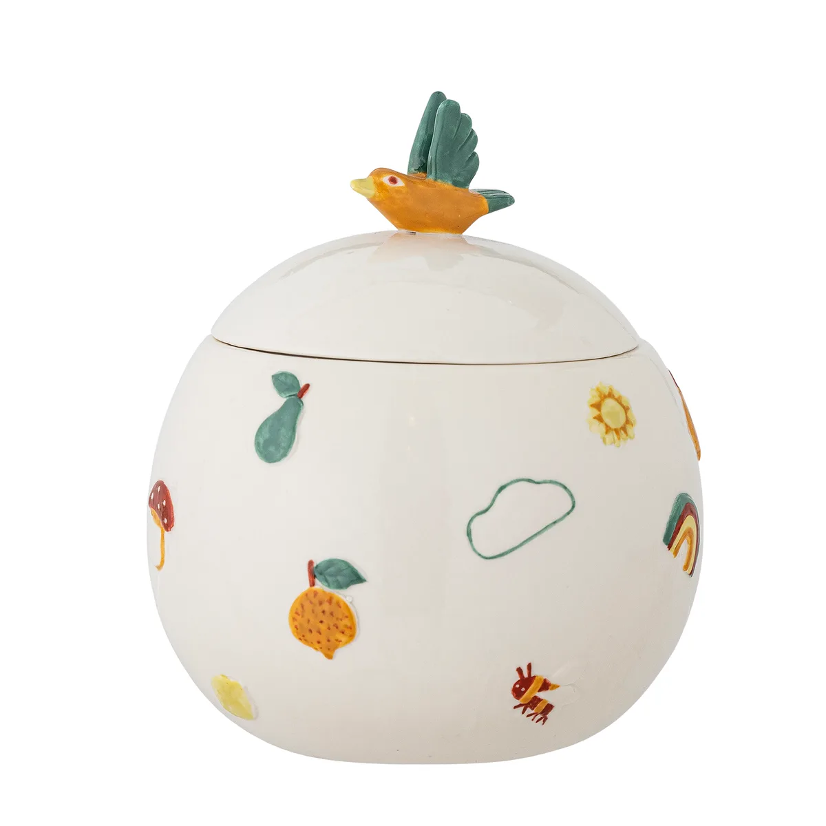 Agnes Krukke m/låg, Natur, Stentøj, D12xH15 cm van Bloomingville – productfoto