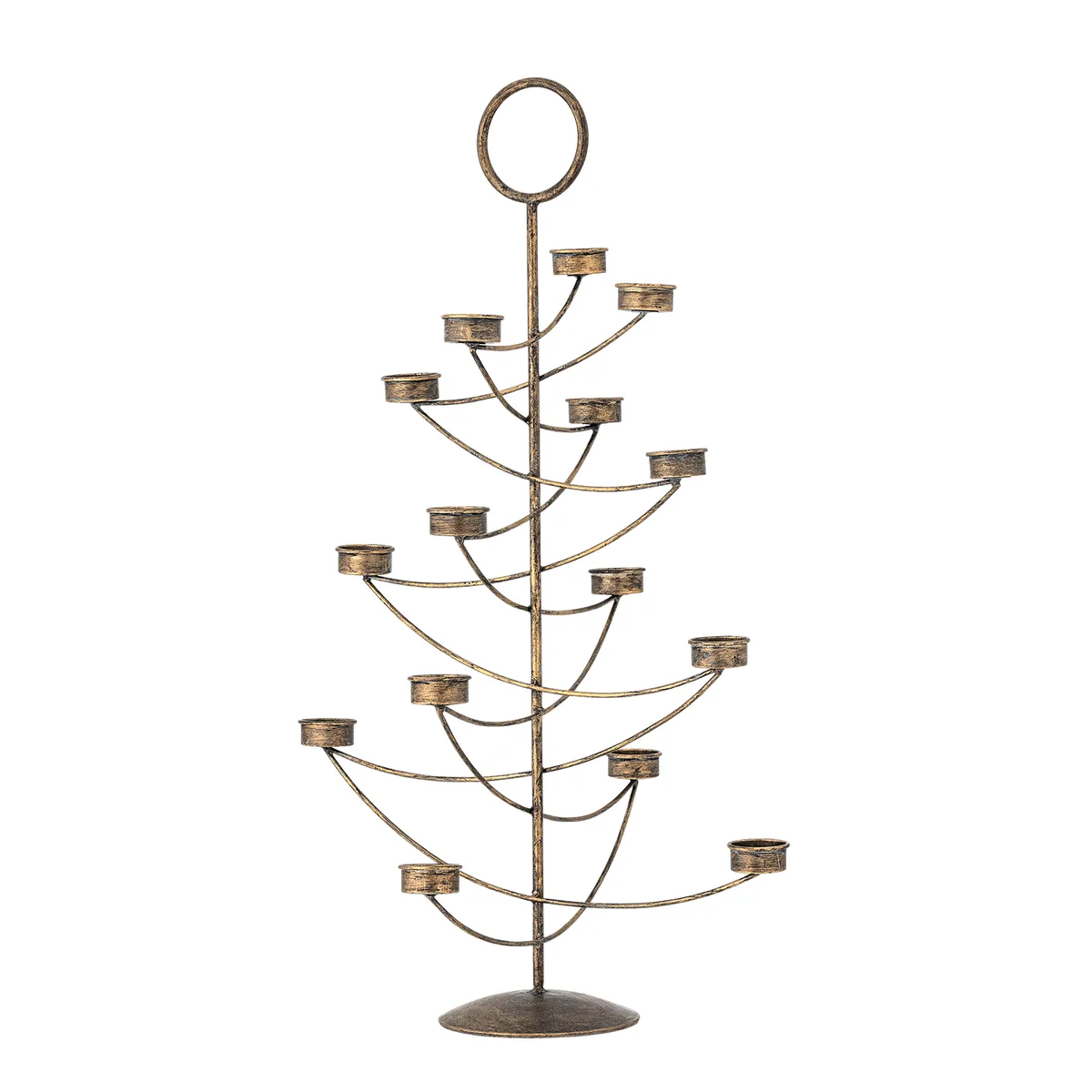 Alani Fyrfadsstage, Guld, Metal, D40,5xH70 cm van Bloomingville – productfoto