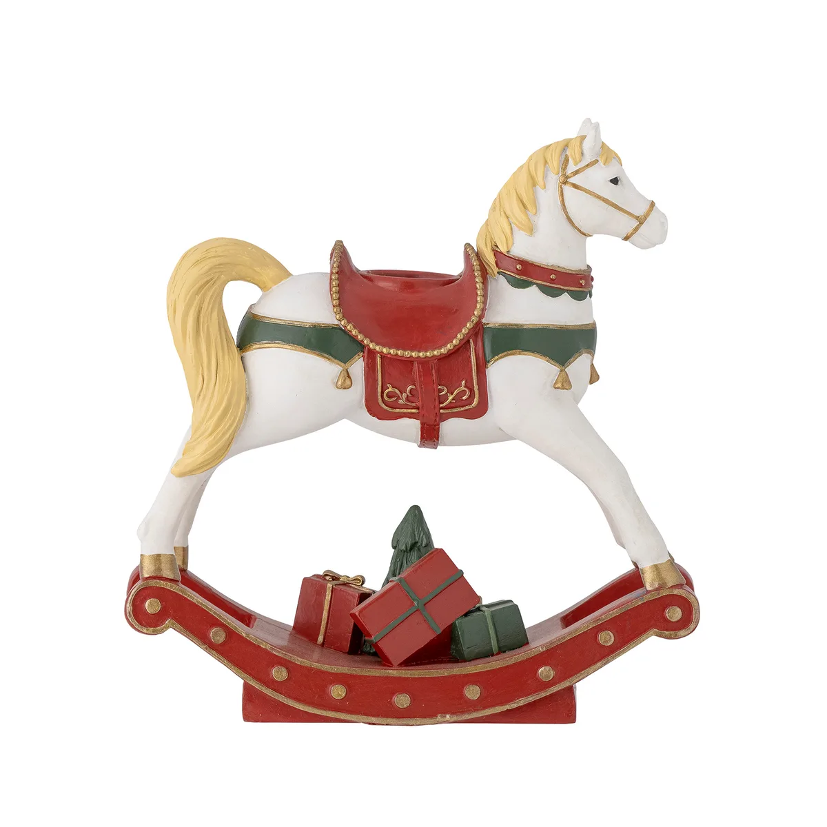 Almine Lysestage, Rød, Polyresin, H15,5xW16 cm van Bloomingville – productfoto