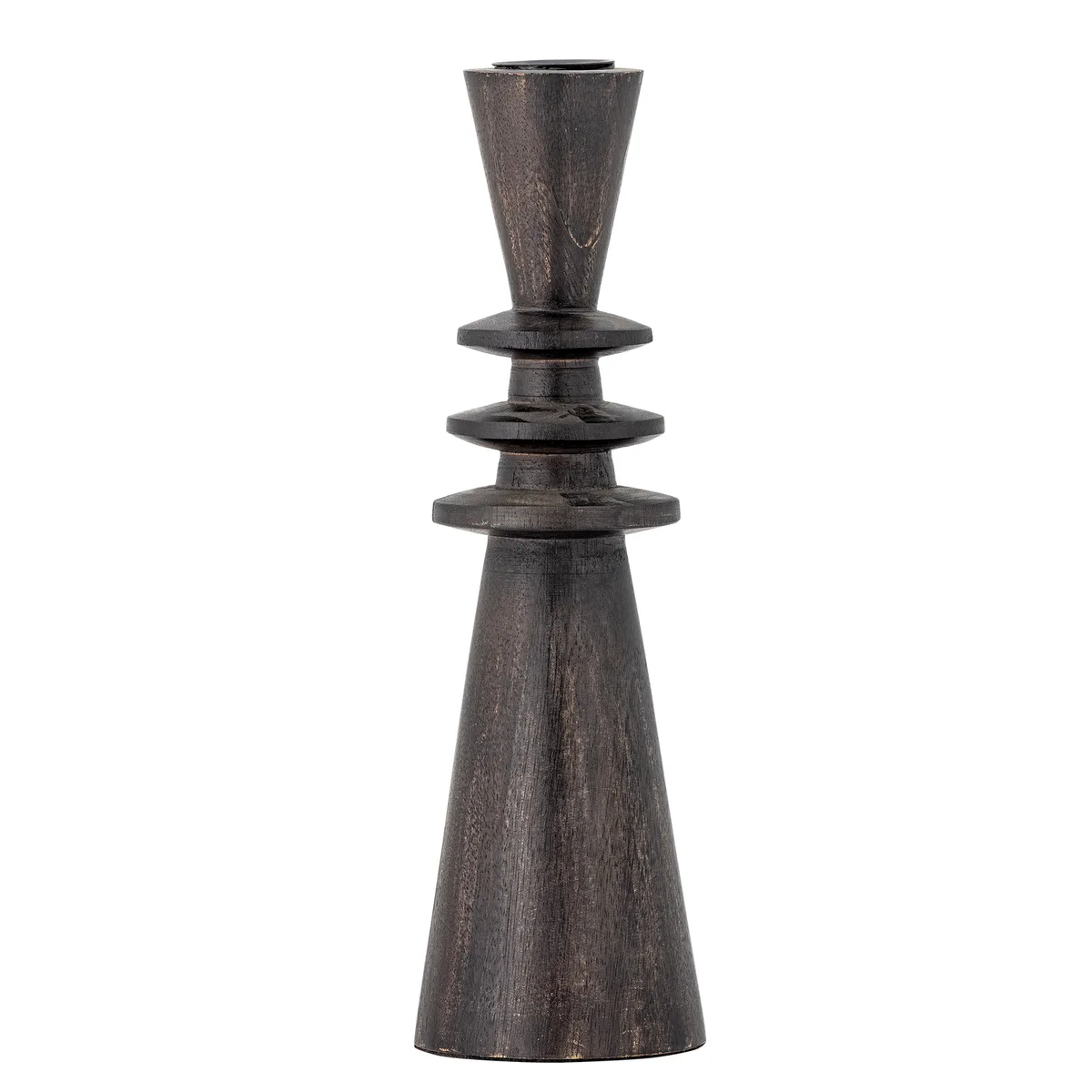 Armel Lysestage, Sort, Mango, D8xH26 cm van Bloomingville – productfoto