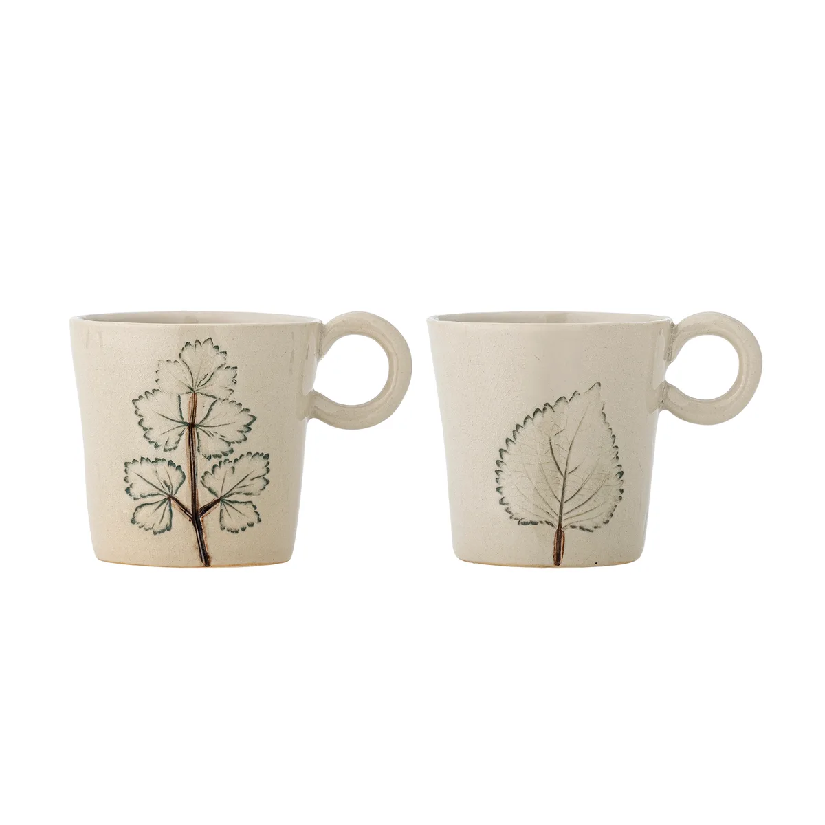 Aubrin Kop, Natur, Stentøj, D9xH9 cm, Set of 2 von Bloomingville – Produktfoto