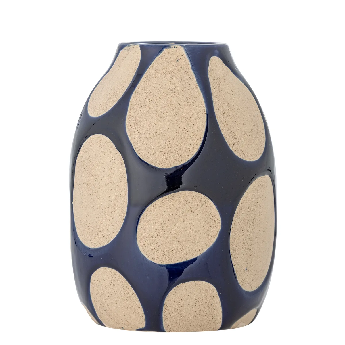 Bashir Vase, Blå, Stentøj, D14,5xH20 cm de Bloomingville – photo du produit