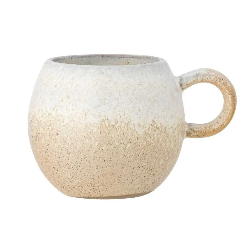 Becher Bloomingville Becher PAULA Beige Weiß mit Henkel från Bloomingville – produktbild