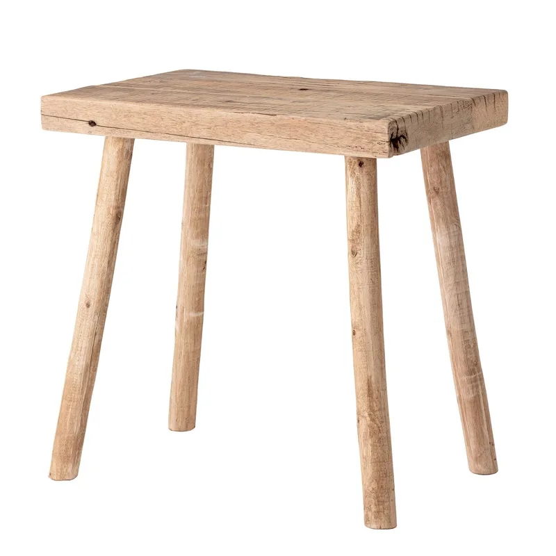 Bellis Hocker, rechteckig – natürliches Recyclingholz (48x33) für Wohnzimmer von Bloomingville – Produktfoto