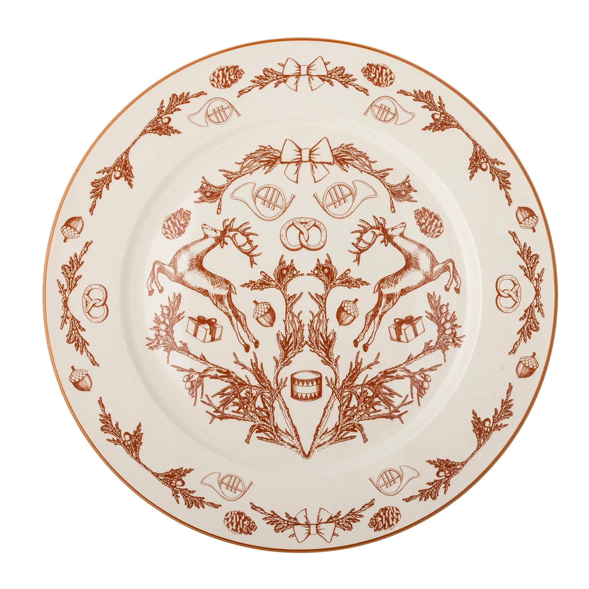 Beth Tallerken, Brun, Stentøj, D30,5xH2,5 cm fra Bloomingville – produktbillede
