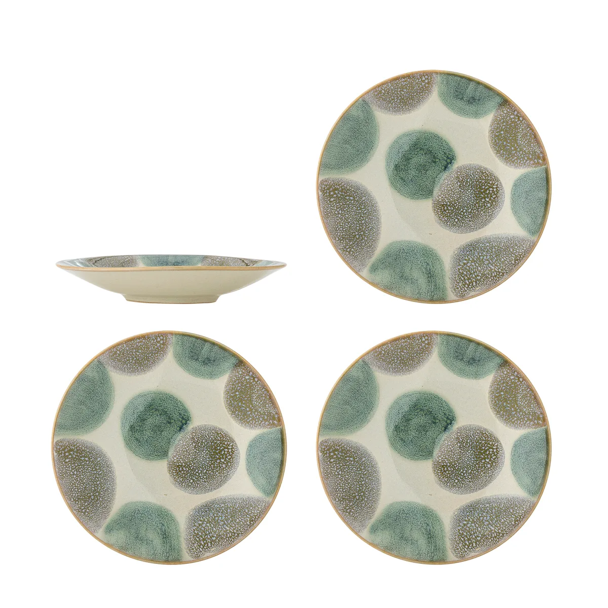Bethany Tallerken, Multifarvet, Stentøj, D13,5xH2,5 cm, Set of 4 fra Bloomingville – produktbillede
