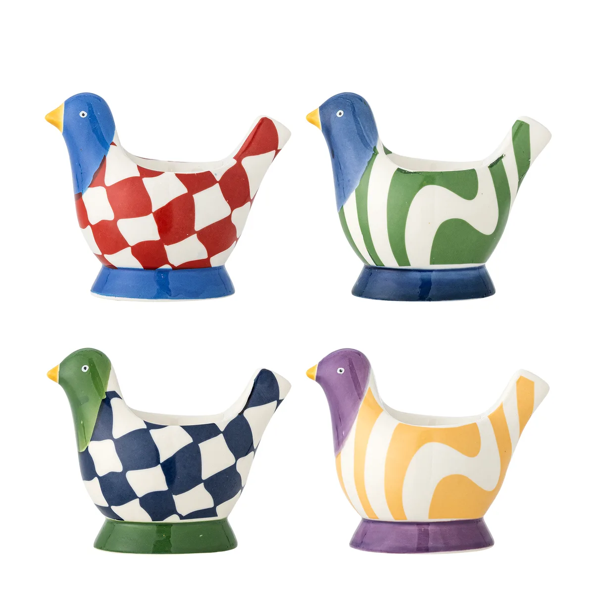 Birdy Æggebæger, Multifarvet, Stentøj, L8xH8 cm, Set of 4 de Bloomingville – photo du produit