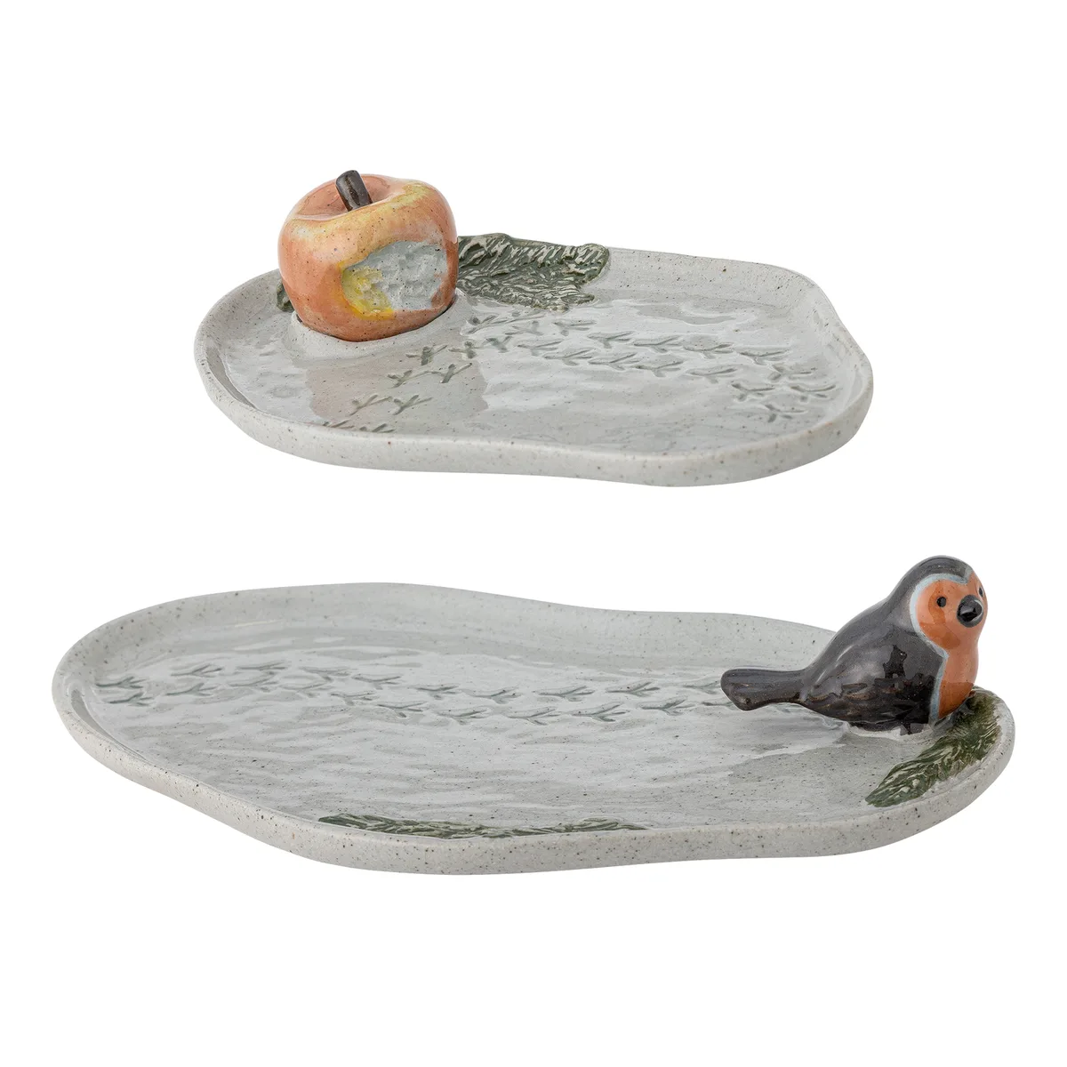 Bleak Serveringsfad, Grå, Stentøj, L22xH6xW14/L27xH6xW17 cm, Set of 2 de Bloomingville – photo du produit