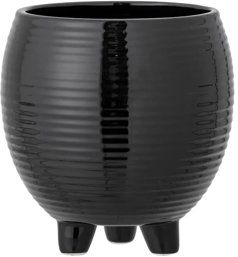 Bloempot keramiek zwart Arnel van Bloomingville in [gid://shopify/Metaobject/303110226255] – productfoto