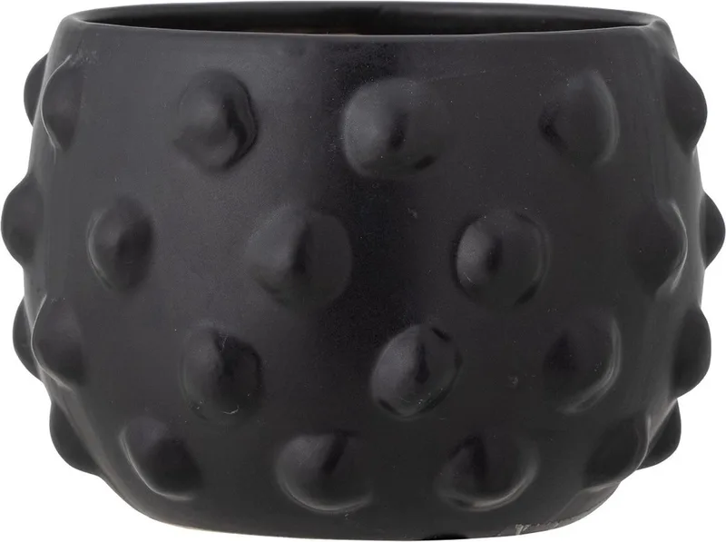 Bloempot Parvin zwart 11cm van Bloomingville in [gid://shopify/Metaobject/303110226255] – productfoto