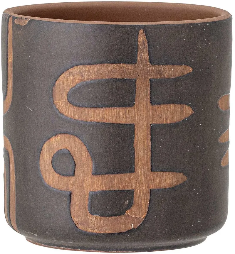 Bloempot terracotta bruin Abas 12cm de Bloomingville en [gid://shopify/Metaobject/307221758287] – photo du produit