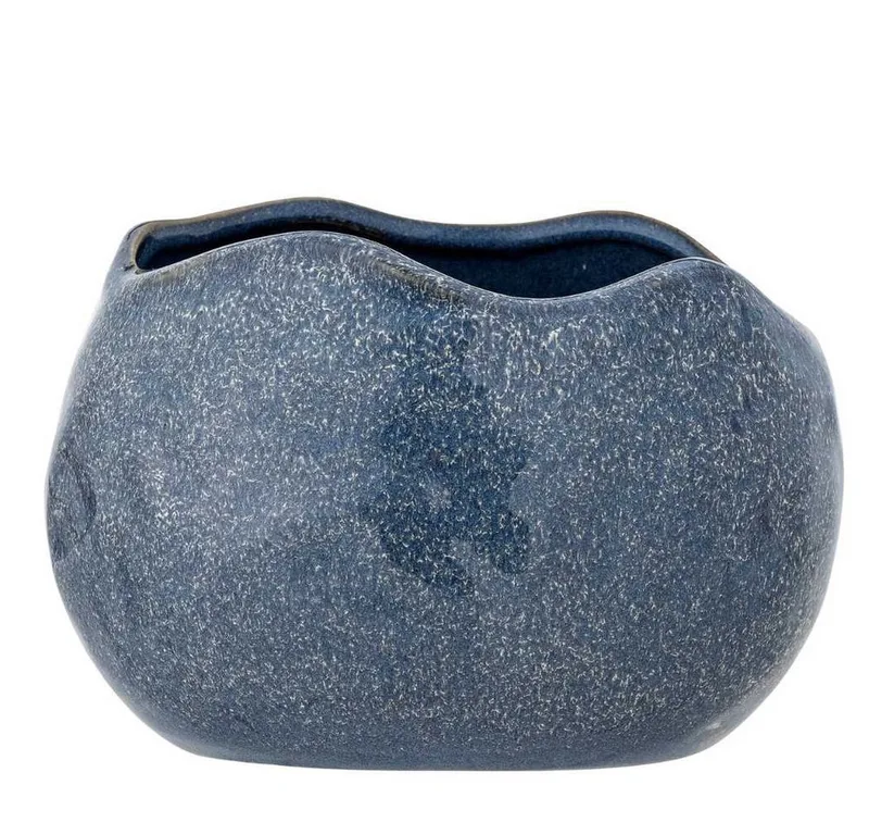 Blumentopf Bloomingville Blumentopf PENNIE Blau Keramik 16x13 cm by Bloomingville – product photo