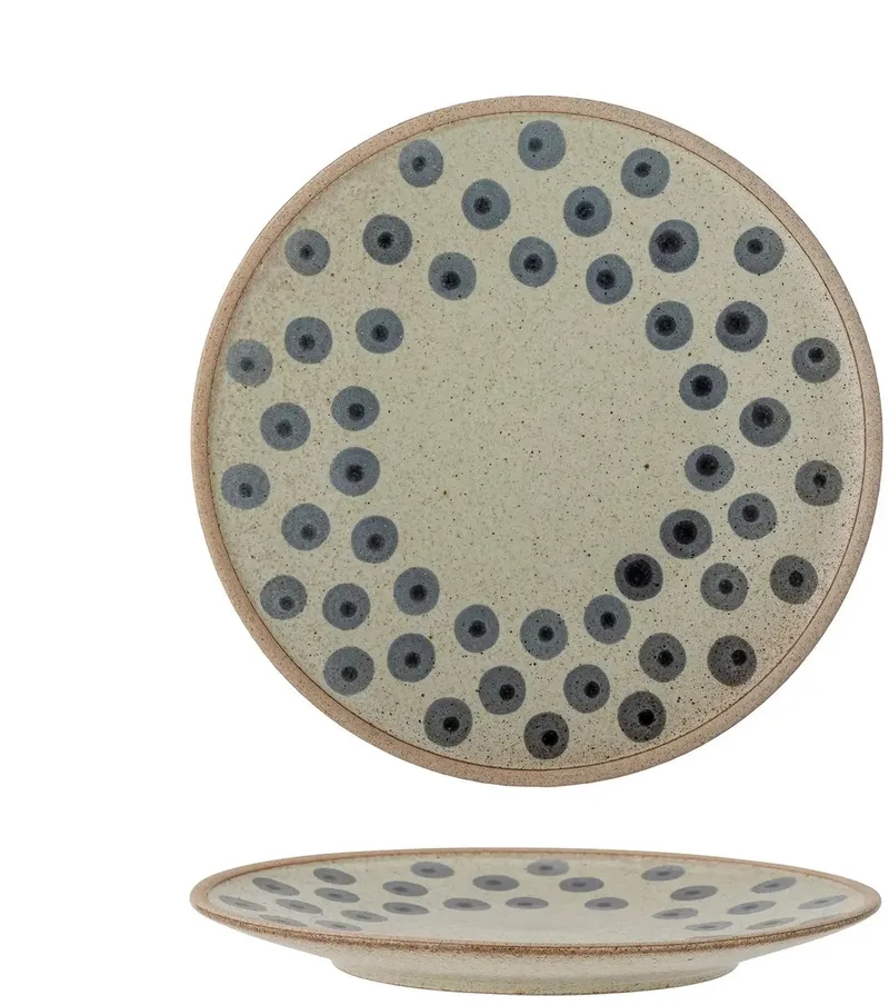 Bord aardewerk blauw Tinni 21cm van Bloomingville in [gid://shopify/Metaobject/303390916943,gid://shopify/Metaobject/307231457615] – productfoto
