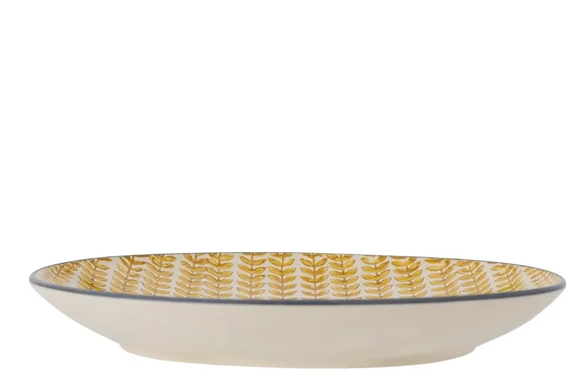 Bord aardewerk geel Maple 25cm de Bloomingville en [gid://shopify/Metaobject/307235455311,gid://shopify/Metaobject/307231719759] – photo du produit