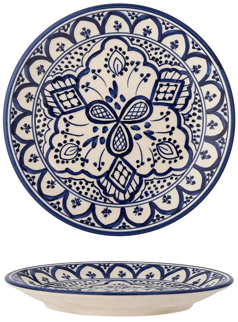 Bord aardewerk Karlie 19cm de Bloomingville en Blauw – photo du produit