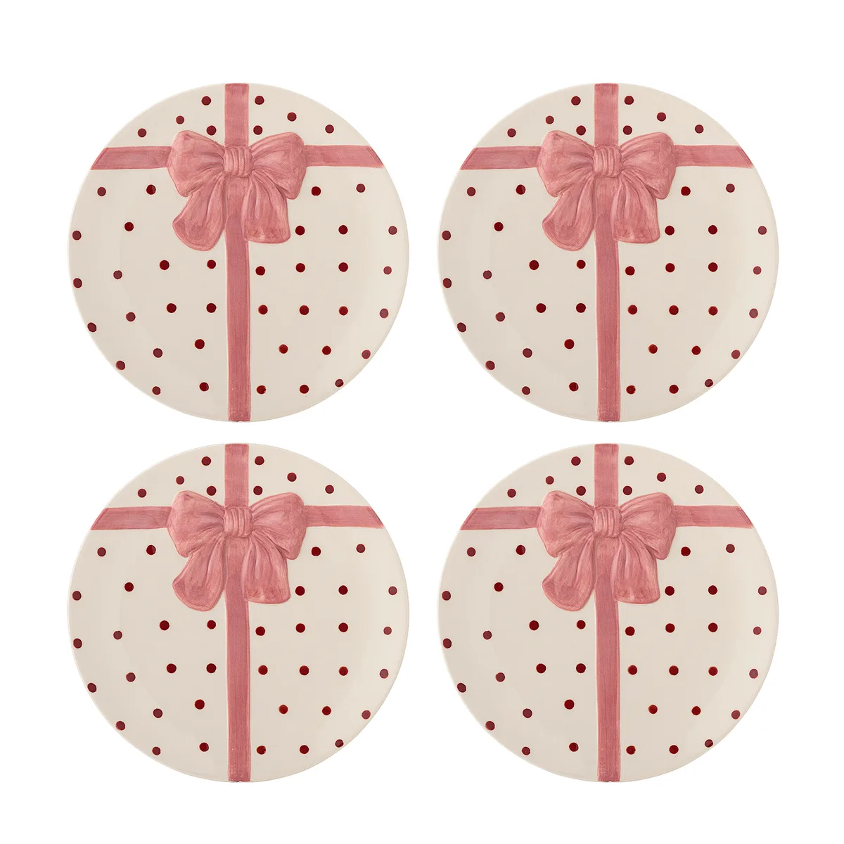 Bowie Tallerken, Rosa, Stentøj, D20,5xH2 cm, Set of 4 de Bloomingville – photo du produit