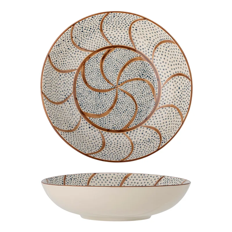 Braun Steinzeug Schüssel Heikki von Bloomingville, D32xH9 cm de Bloomingville – photo du produit