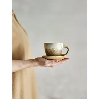Brenta Tasse mit Untertasse 4-teilig Natur by Bloomingville – product photo 5 of 5