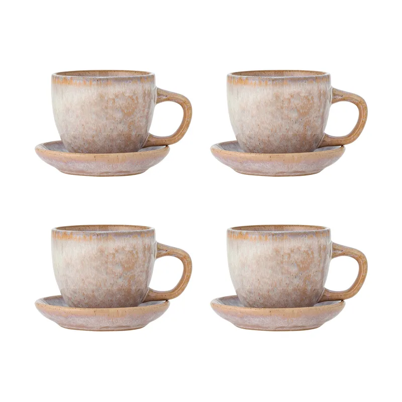 Brenta Tasse mit Untertasse 4-teilig Rose från Bloomingville – produktbild