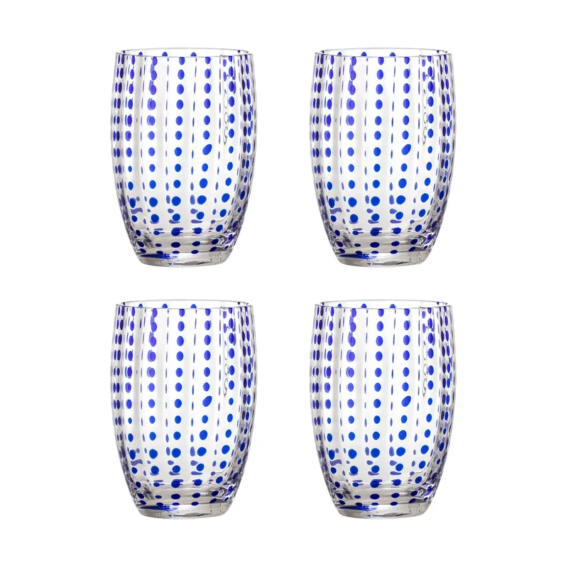 Brinley Trinkglas 4-teilig Blau by Bloomingville – product photo