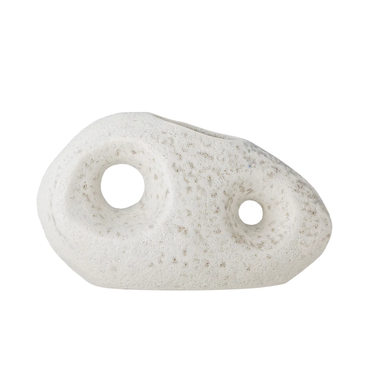 Caia Vase, Hvid, Stentøj, L16xH9,5xW7 cm de Bloomingville – photo du produit