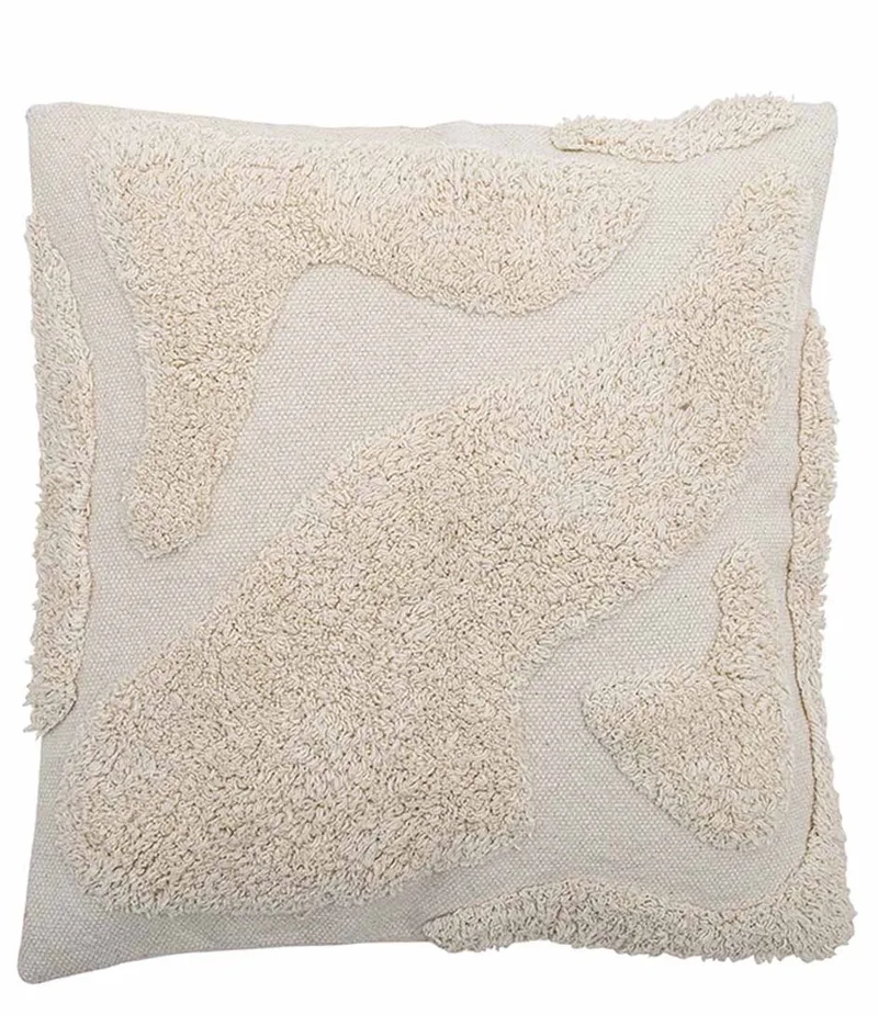 Canelli Kussen - Naturel - Katoen van Bloomingville in Roomwit – productfoto