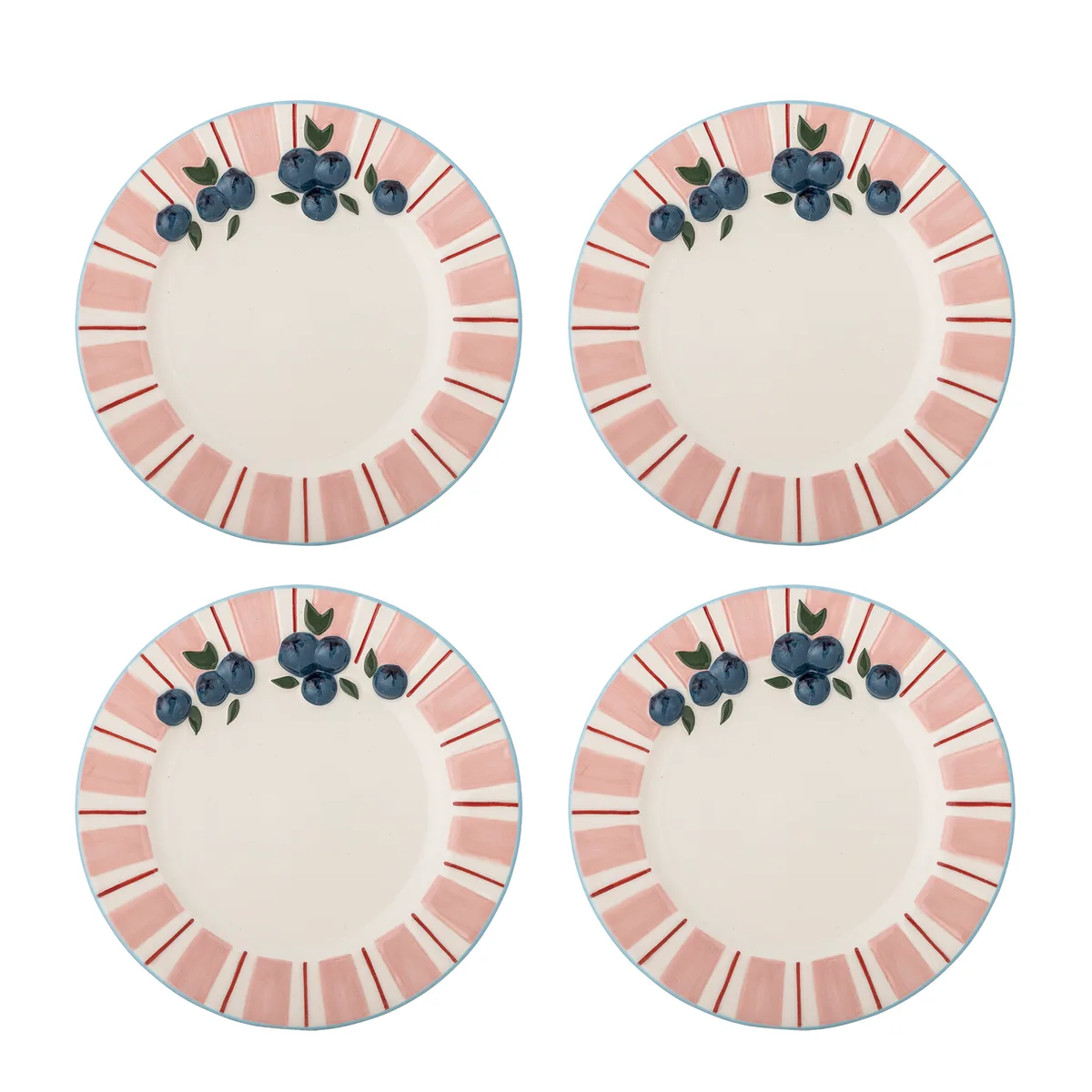 Carry Tallerken, Rosa, Stentøj, D20,5xH2 cm, Set of 4 van Bloomingville – productfoto