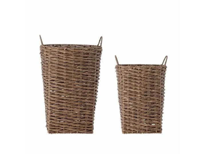 Cestina manden bruin set van 2 stuks van Bloomingville – productfoto