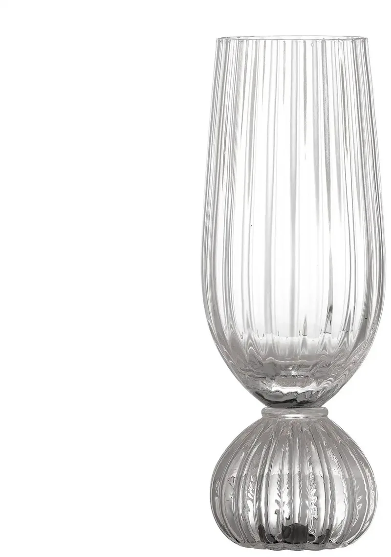 Champagneglas glas transparant Taurin 17cm van Bloomingville in [gid://shopify/Metaobject/307304464719] – productfoto