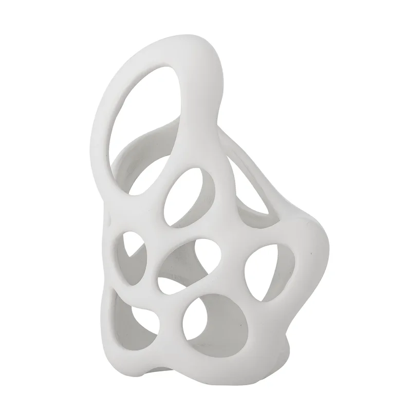 Chanet Dekoration, Weiß, Polyresin (L17,5xH22,5xB13,5 cm) für Wohnzimmer by Bloomingville – product photo