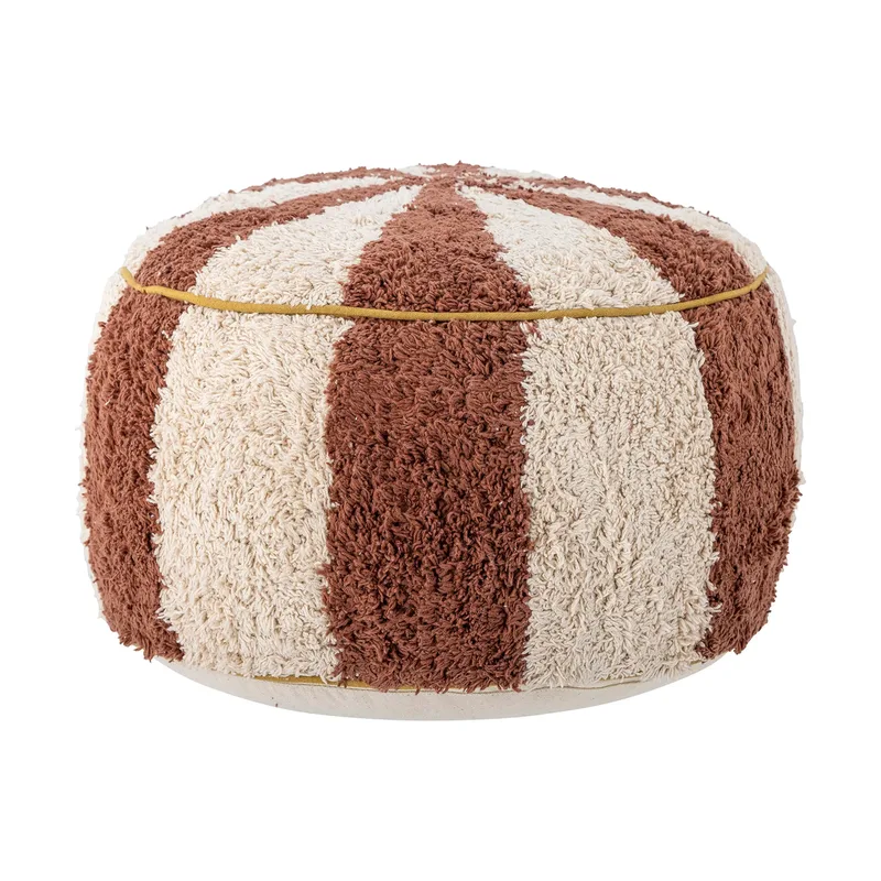 Charoline Pouf Ø44cm Braun-weiß fra Bloomingville – produktbillede