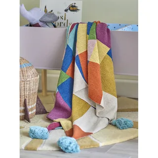 Colorine Baumwollplaid 160x130 cm Blau by Bloomingville – product photo 4 of 4