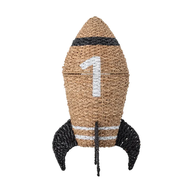 Cosmina Aufbewahrungskorb mit Deckel Ø40x68,5 cm Natur von Bloomingville – Produktfoto