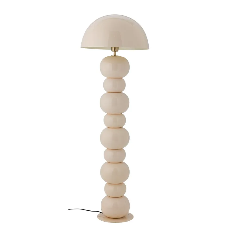 Cressida vloerlamp, crème, hoogte 137 cm - Bloomingville - Slaapkamer - Scandinavisch - Metaal - Met lampenkap von Bloomingville – Produktfoto