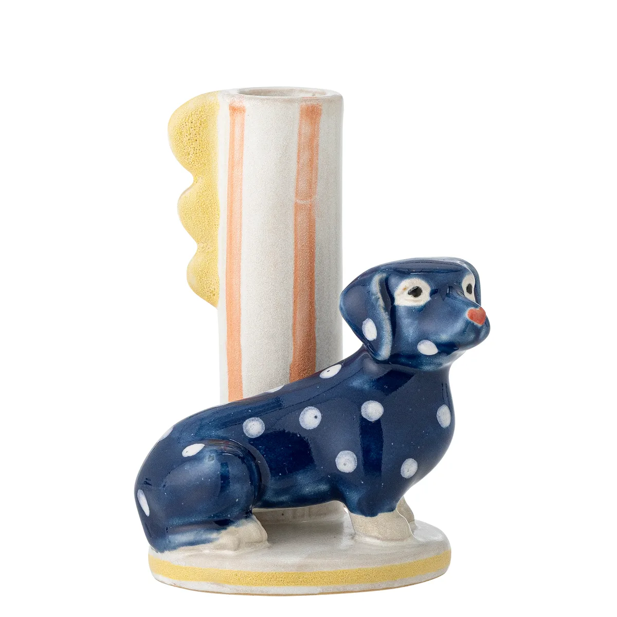 Dachsy Lysestage, Multifarvet, Stentøj, L7,5xH12xW8,5 cm de Bloomingville – photo du produit