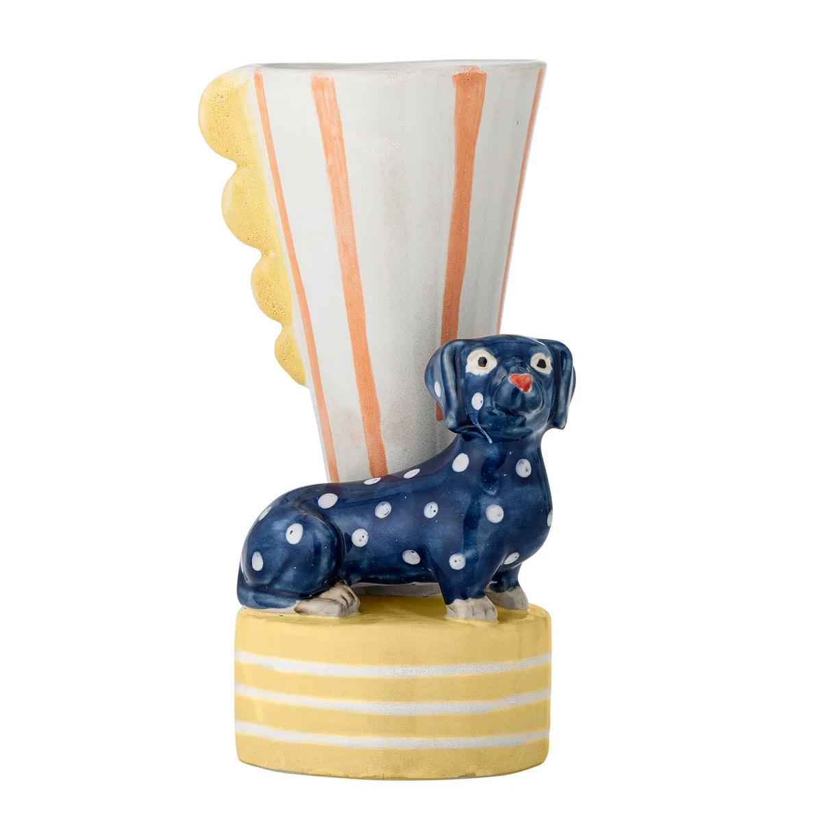 Dachsy Vase, Multifarvet, Stentøj, D13xH21,5 cm de Bloomingville – photo du produit