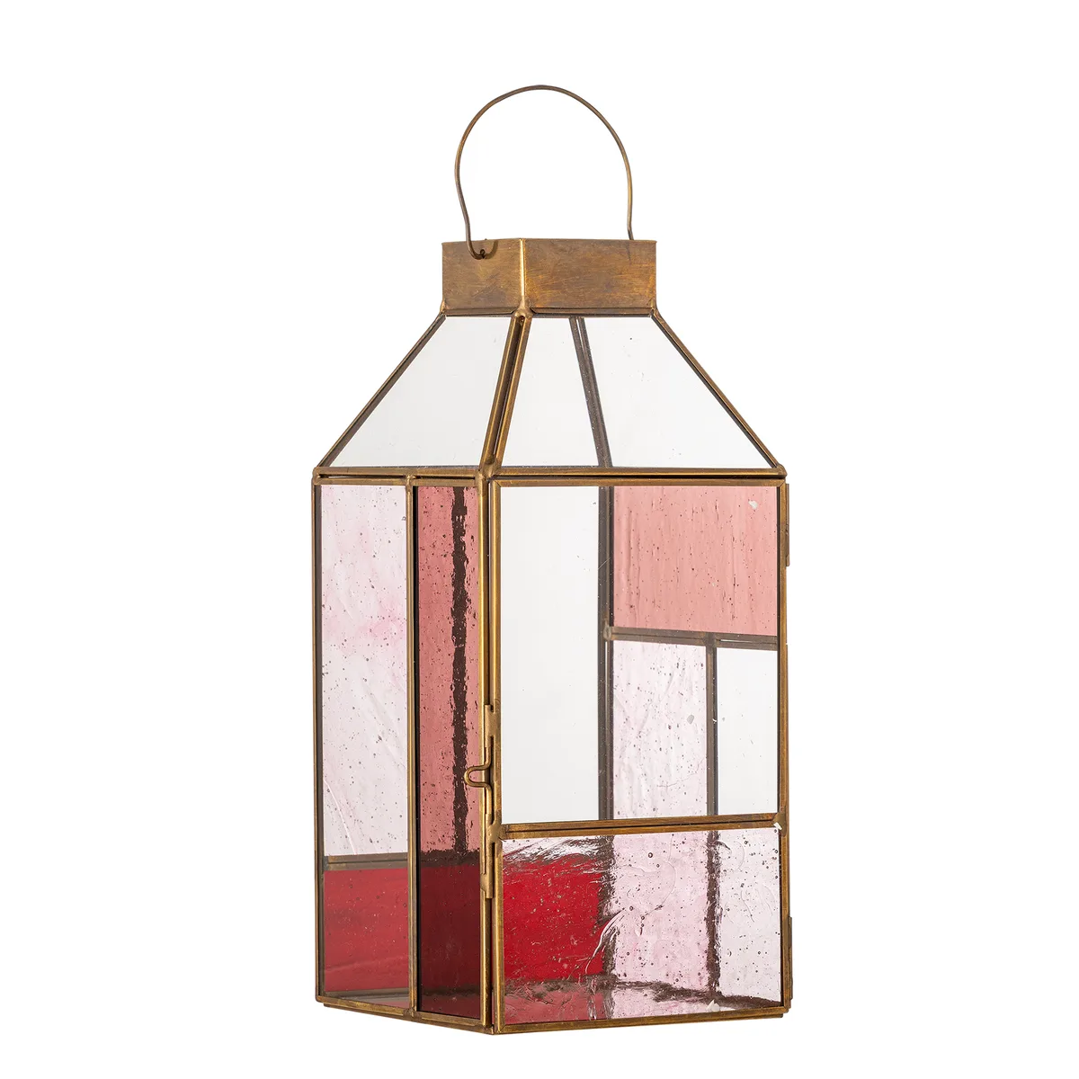 Drew Lanterne, Rosa, Glas, L13xH34xW13 cm van Bloomingville – productfoto