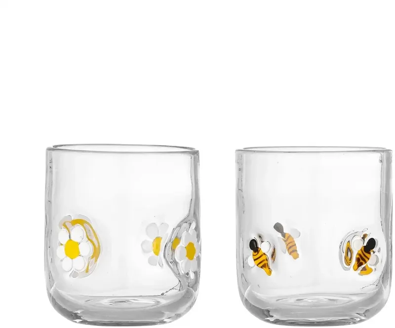 Drinkglazen glas Buzz - set van 2 van Bloomingville in Transparant – productfoto