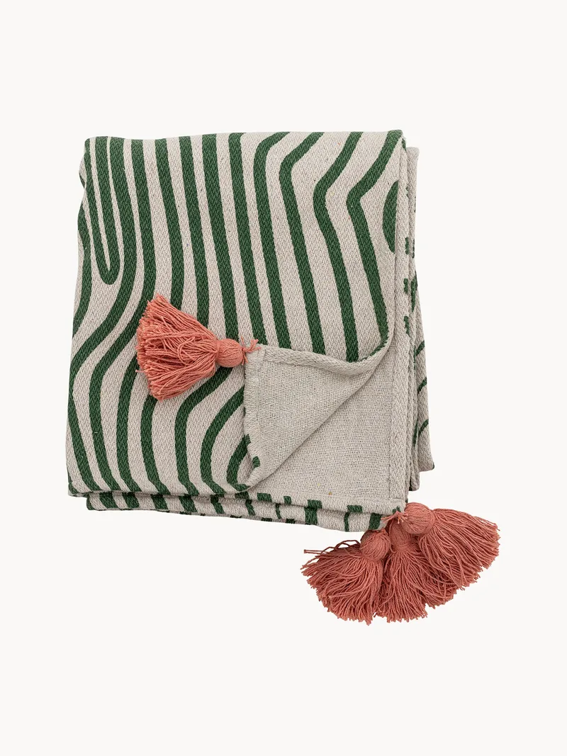 Dubbelzijdige plaid Woodsby by Bloomingville – product photo
